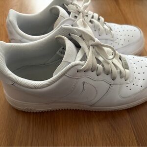 Nike Air Force 1 White Lace-Up Sneakers